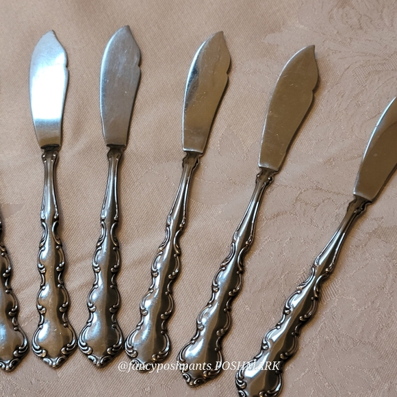 rare!8ONEIDA Mozart lot of 8 butter knives stainless steel luxury high quality - Picture 11 of 14